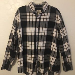 Black and White Button Shirt